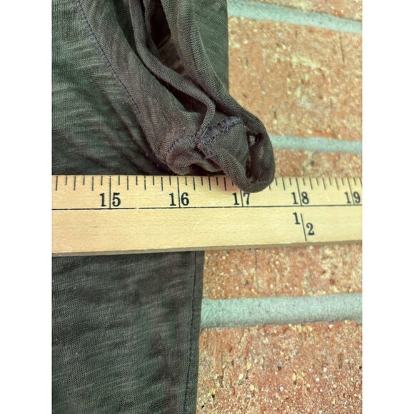 We The Free Olive Sheer Short Sleeve Crewneck T-Shirt Medium Womens Casual Wear - Picture 9 of 10